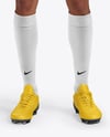 Man Wearing Full Soccer Kit Mockup