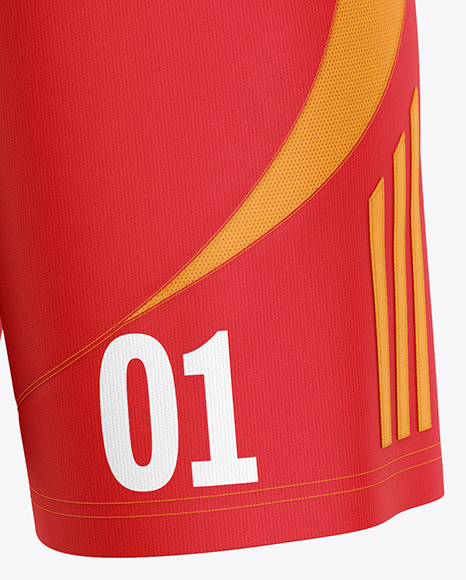 Training Sleeveless Kit Mockup - Back Half Side View
