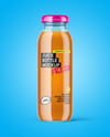 Clear Glass Bottle With Apple Juice Mockup