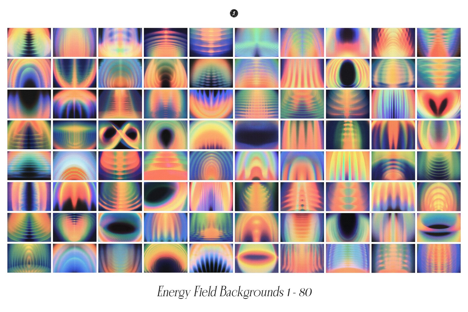 Energy Field Halftone Backgrounds