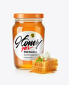 Glass Jar with Acacia Honey Mockup
