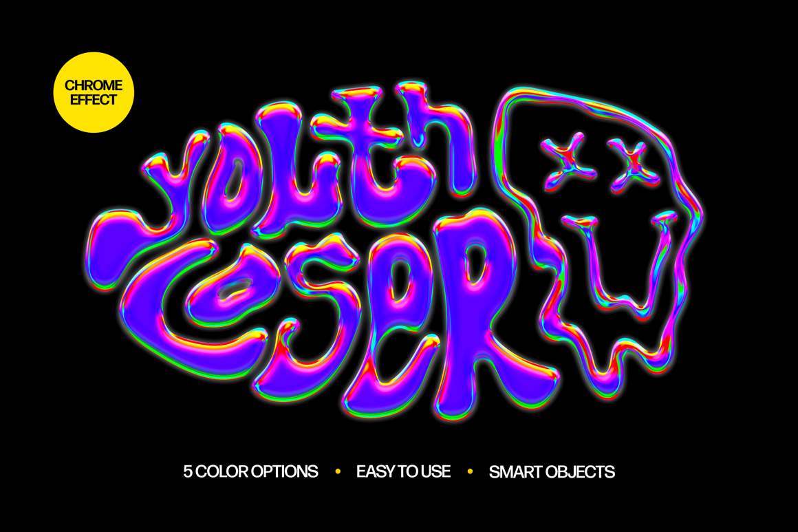 Glossy Chrome Effect