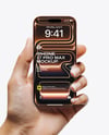 iPhone 17 Pro Max Cosmic Orange in a Hand Mockup