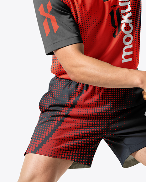 Man Wearing Table Tennis Uniform Mockup