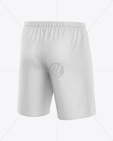 Soccer Shorts Mockup - Back Half Side View