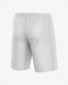 Soccer Shorts Mockup - Back Half Side View