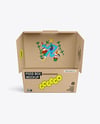 Opened Kraft Food Box Mockup
