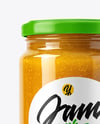 Glass Jar with Yellow Fig Jam Mockup