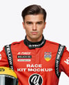 Man Wearing Full Racing Kit Mockup