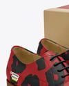 Pair of Women's Oxford Shoes with Box Mockup