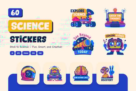 Science Stickers Set