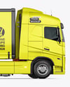 Semi Trailer Truck Mockup - Side View