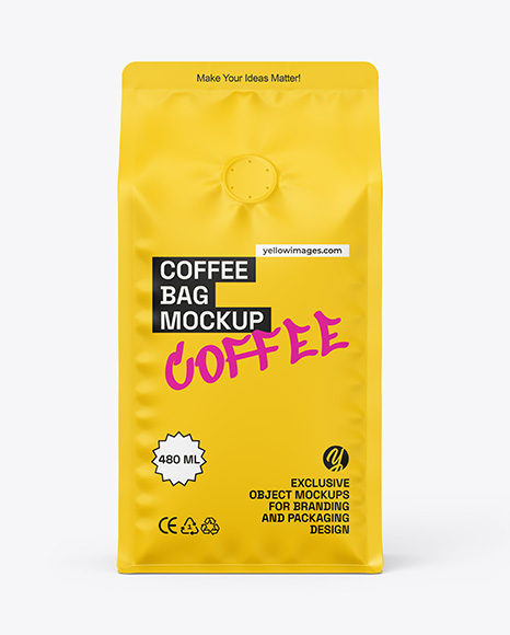 Matte Coffee Bag Mockup