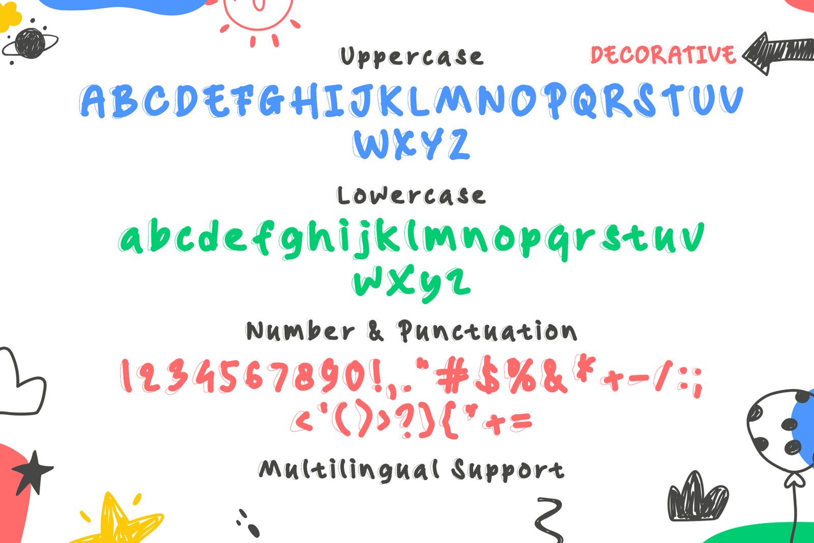 Kido Hand - decorative kids font