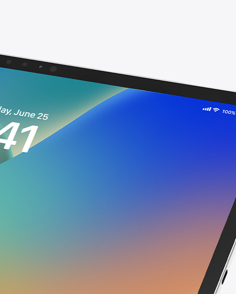 iPad Pro Mockup – Landscape Front View