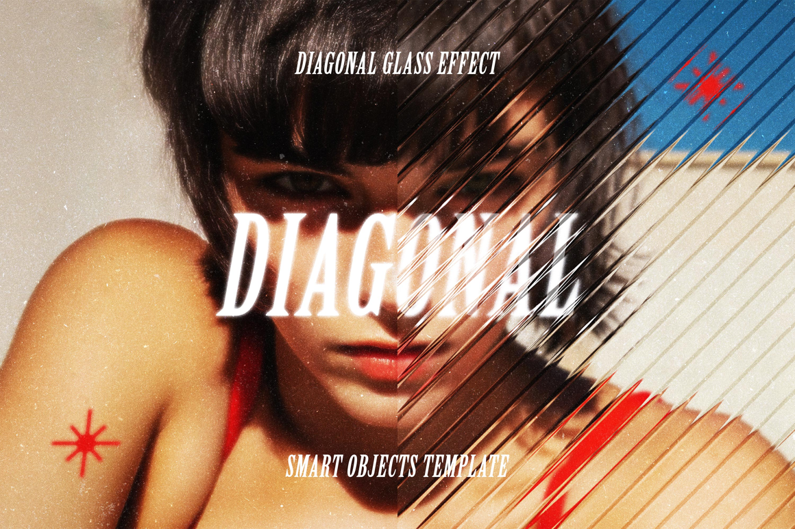 Diagonal Glass Photo Effect