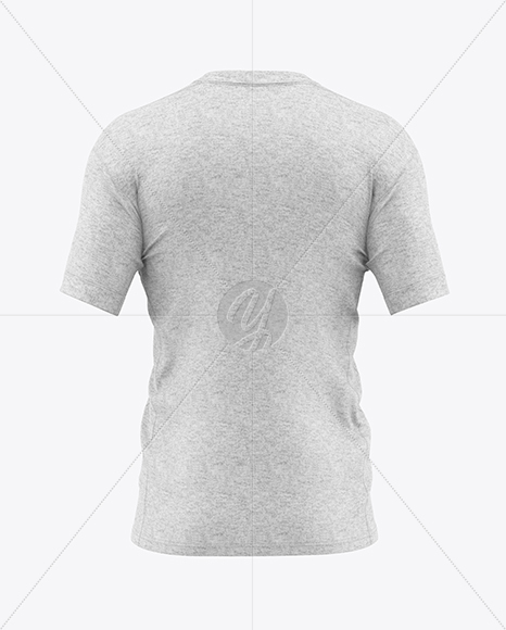 Heather T-Shirt Mockup - Back View