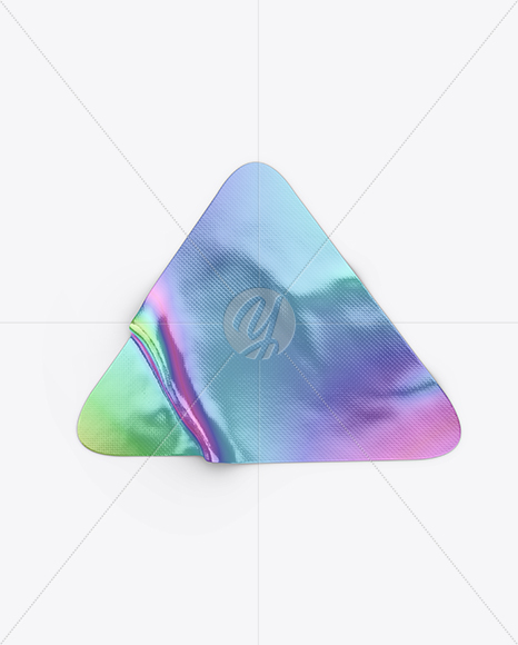 Iridescent Triangle Sticker Mockup