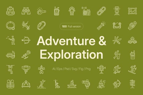 Adventure and Exploration Icon Set - Icons