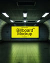 Billboard in Underground Passage Mockup
