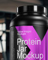Black Protein Jar Mockup