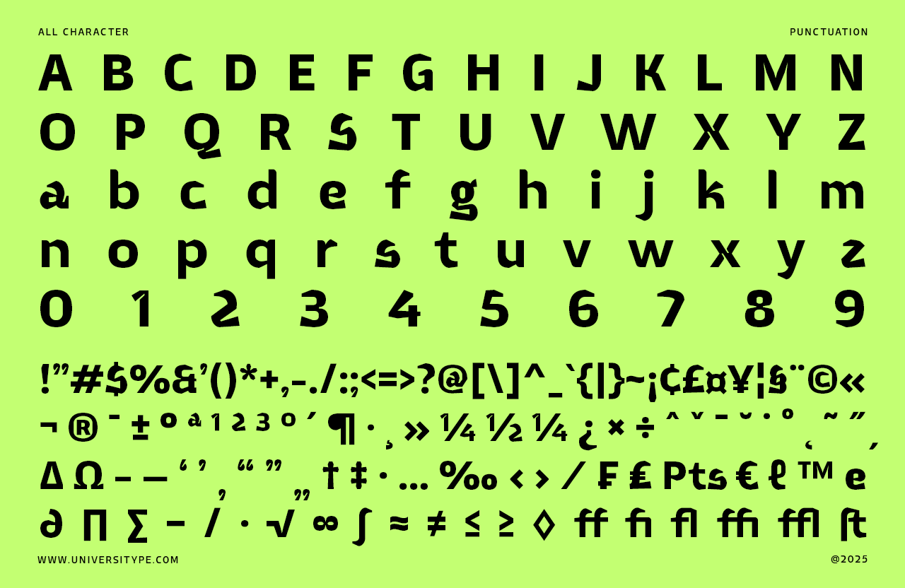 UT Nerotals – A Typeface Inspired by Contemporary Sculpture