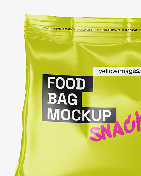 Glossy Food Bag Mockup