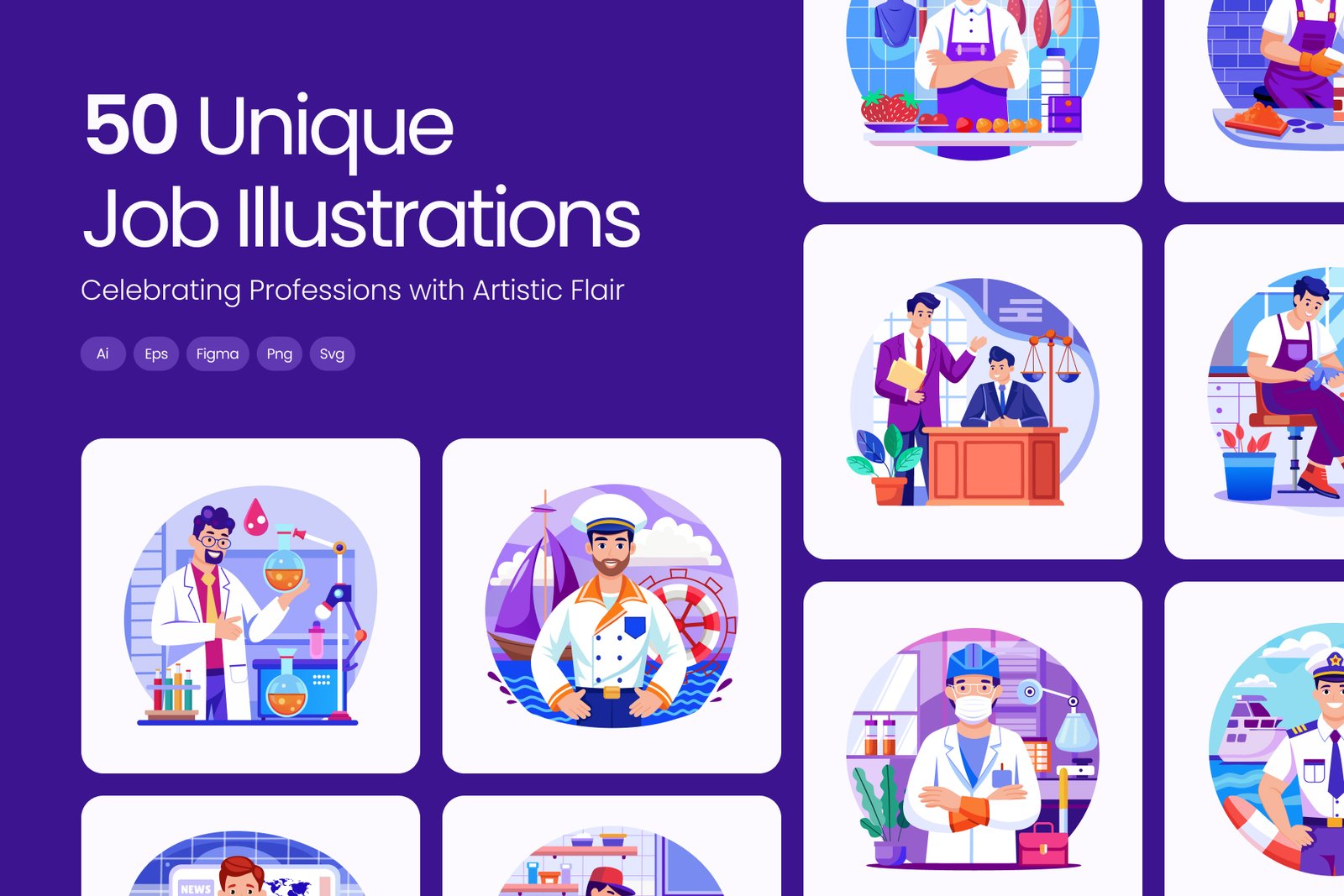 Job Illustrations Art Set