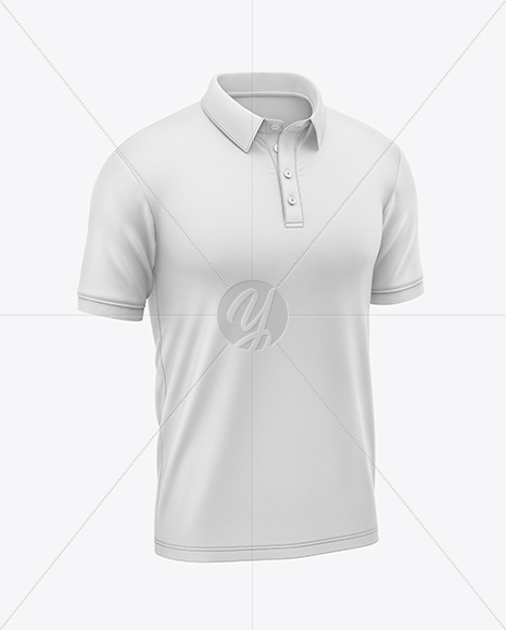 Men's Short Sleeve Polo Shirt Mockup