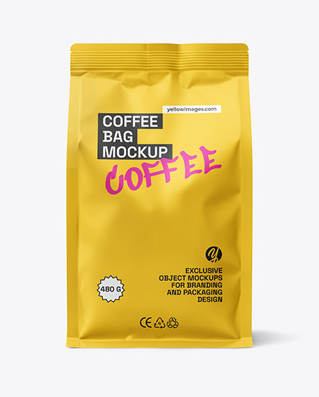 Matte Coffee Bag Mockup