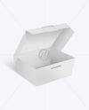 Opened Paper Food Box Mockup