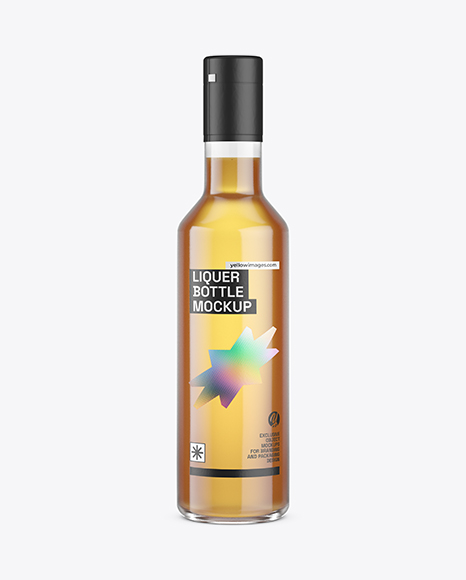 Liquer Glass Bottle Mockup