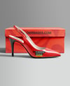 Glossy Slingback with Shoe Box Mockup