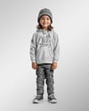 Boy Wearing a Hoodie and Beanie Hat Mockup