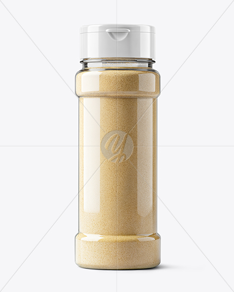Plastic Spice Jar with Onion Powder Mockup