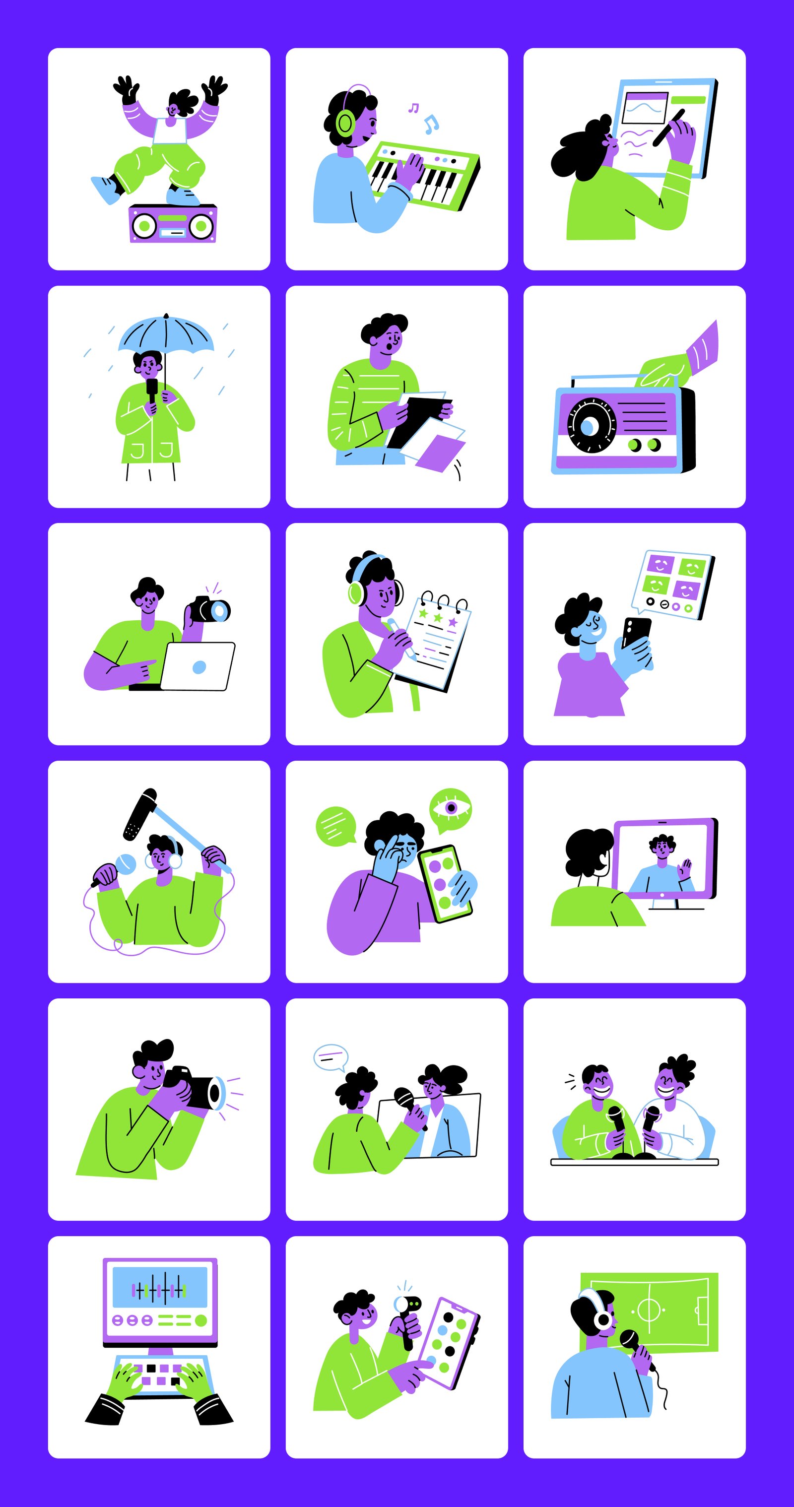 Media Illustration Art Set