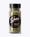 Glass Spice Jar with Oregano Mockup