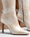 Pair of Over-The-Knee Boots with Shoe Box Mockup
