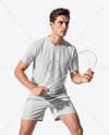 Man Wearing Badminton Uniform Mockup