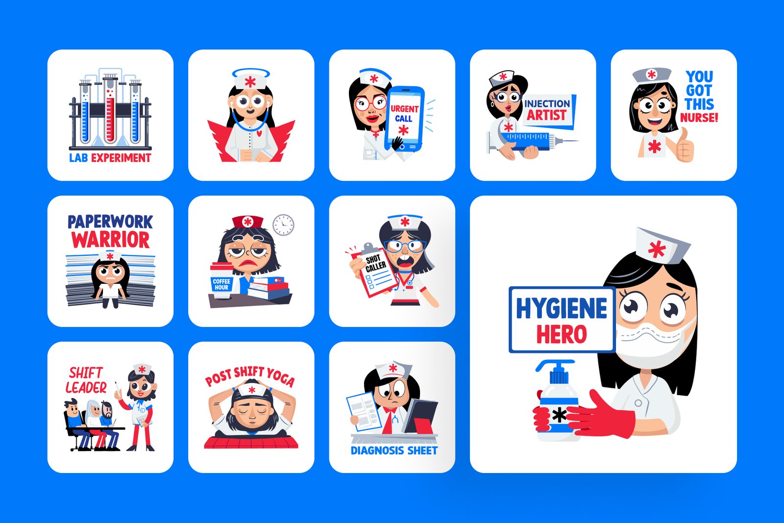 Nurse Stickers Collection