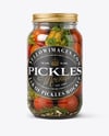 Jar with Pickles and Pickled Tomatoes Mockup