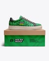 Single Sneaker on Shoe Box Mockup