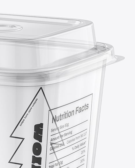 Clear Plastic Cup with Drink Mockup