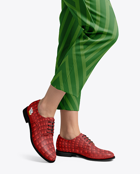 Derby Shoes on Woman's Legs Mockup