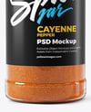 Plastic Spice Jar with Cayenne Pepper Mockup