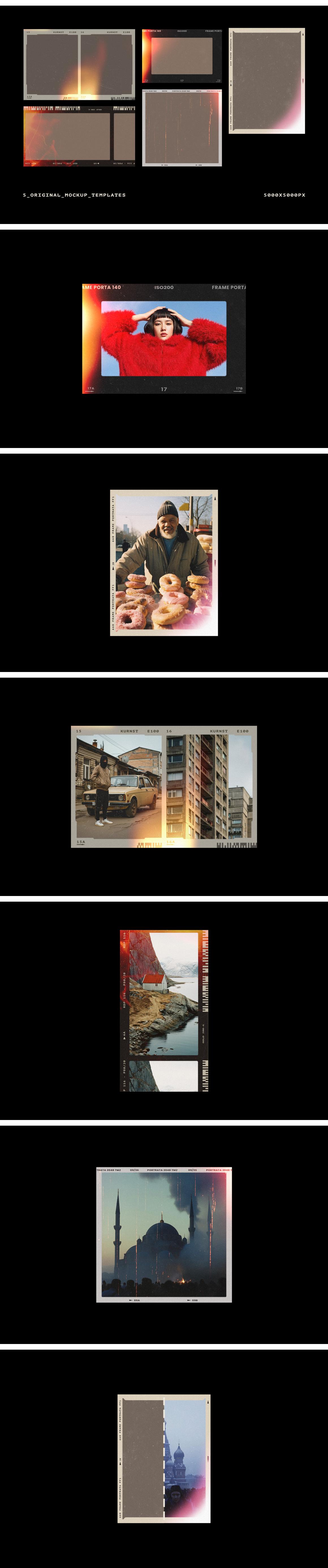 Retro Film Frames Mockups