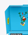 Opened Paper Food Box Mockup