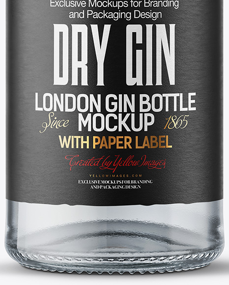 Dry Gin Bottle Mockup
