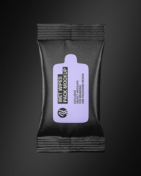 Matte Wet Wipes Pack Mockup