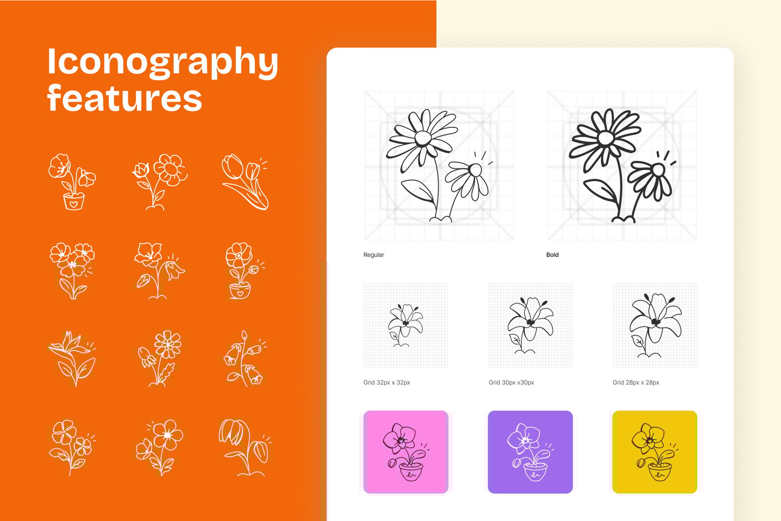 Flower Doodles Set
